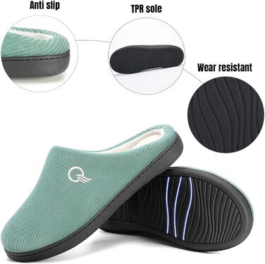 Тапочки зимові Mishansha для дому, чоловічі та жіночі, з меморі-піною, розмір 36-47, блакитні