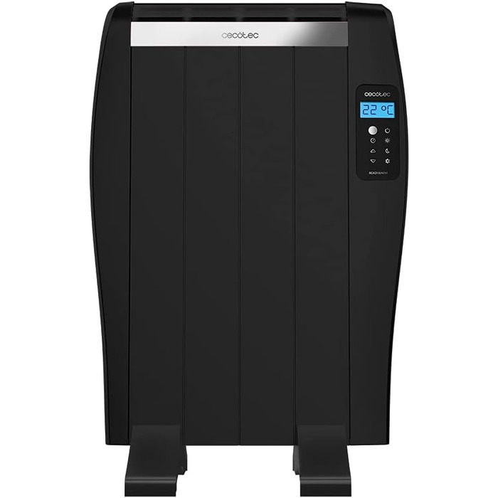 Електричний конвектор Cecotec ReadyWarm 2500 Thermal: 1800 Вт, алюміній, LCD, 3 режими, таймер, Slim, захист Overprotect, білий (4 елементи, чорний)