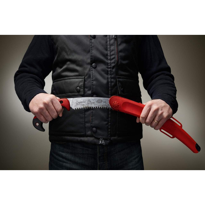 FELCO 630 Pruner (curved pruning saw, 33 cm blade, 120 mm cutting diameter, 495 mm length, tree saw including case)