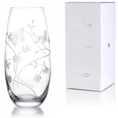 Скляна ваза Butterfly Zylinder - циліндрична ваза висотою 25 см, прозора, для елегантних акцентів