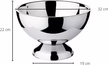 EDZARD Champagne Cooler Cadiz (ø 32 cm, H 21 cm) Highly polished stainless steel, double-walled, large bowl, sparkling wine cooler, bottle cooler, cooler for up to 3 bottles