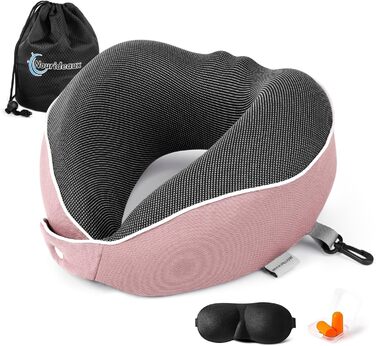 Подушка для шиї у вигляді звірятка для подорожей (рожева)