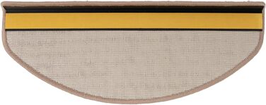 Набір килимків на сходи Floordirekt Barcelona (15 шт.) - міцні, легкі у догляді, бежеві, напівкруглі (65 x 23,5 см)