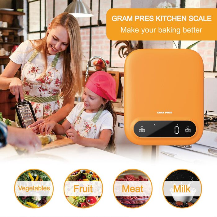 Цифрова кухонна вага GRAM PRES Digitale 11lb/0.01oz - для приготування, випічки та контролю ваги