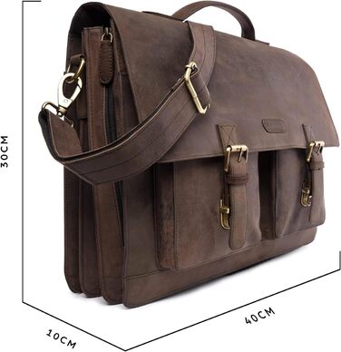 Сумка для ноутбука Leabags зі шкіри 15