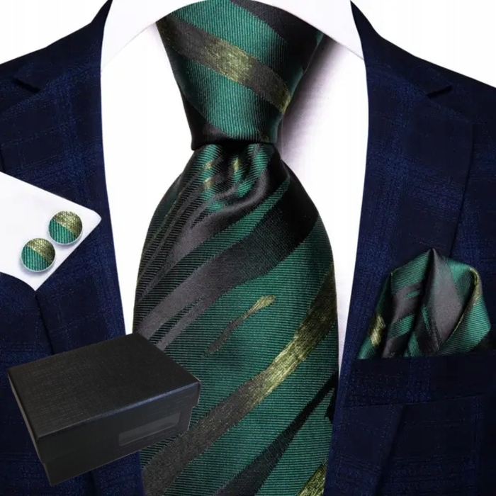 Подарунковий набір: широкий чоловічий краватка Elegance_pl — ідеально для весілля, дня народження та свят. Багатоколірний