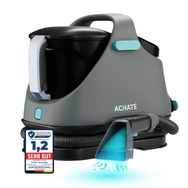 Вагзасув - очищувач плям для килимів, диванів, килимків, м'яких меблів, сходів, авто - потужний килимовий очищувач - пристрій для чищення м'яких меблів 650W, 1,4L, сірий/блакитний