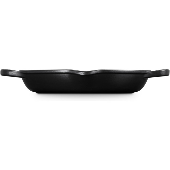Le Creuset Signature Висока кругла гриль-сковорода з чавуну, 25 см, чорна матова, для всіх типів плит і духовок