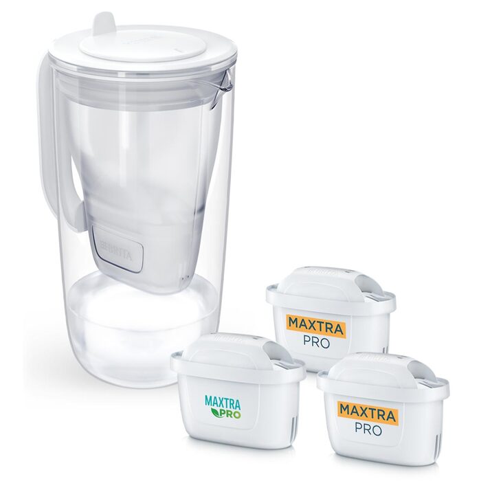 Скляний фільтр-глечик Brita + картридж Pure Performance та 2x Hard Water