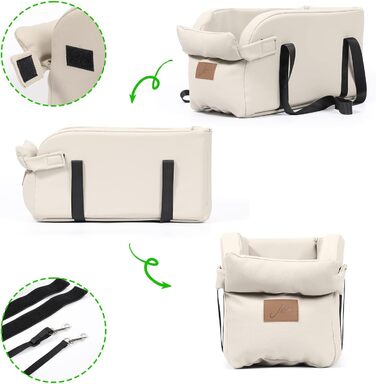 Автокрісло для собак та котів Booster, до 10 кг, світло-коричневе