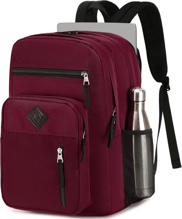 Рюкзак для ноутбука 15.6 дюймів (39,6 см), антикрадійний, для подорожей, роботи, навчання (червоний)