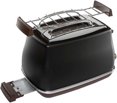 Тостер De'Longhi Icona Vintage CTOV 2103.GR з підставою для бургерів, 6 рівнів підсмажування, функція розморожування та підігріву, зелений, з нержавіючої сталі, ретро-дизайн