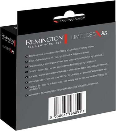 Електричний чоловічий бритва Remington X5 з гібридною системою SynX та тримером, Rotationsrasierer XR1755 (Чорний/Нержавіюча сталь)