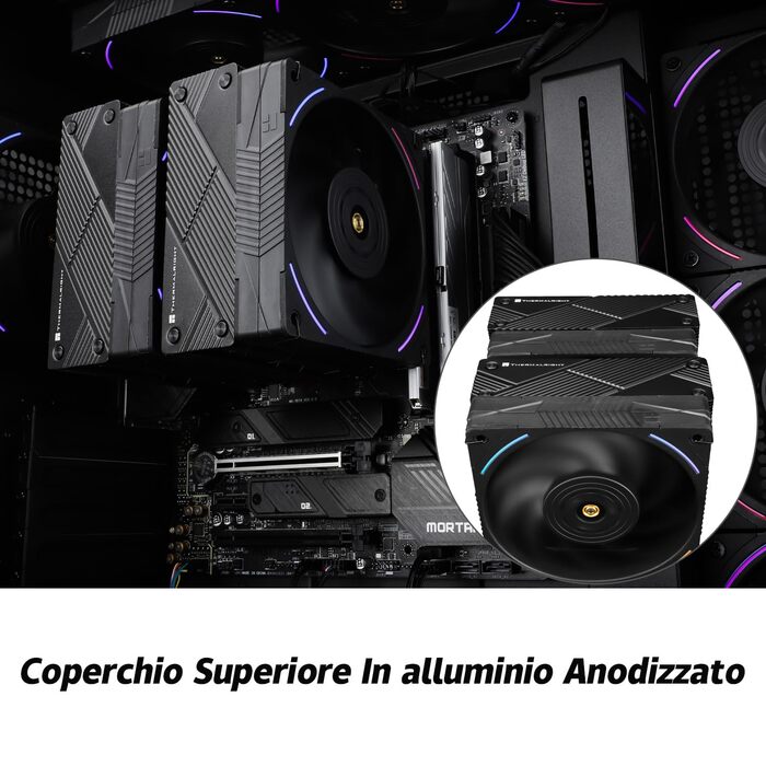 TR Phantom Spirit 120 EVO: Повітряний кулер для CPU з цифровим дисплеєм, 7 теплових трубок, сумісний з AM4/AM5/Intel lga1851/1700/1150/1151/1200/2011