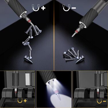 Електрична викрутка Mini 78 в 1 - Набір прецизійних викруток з магнітними Torx, LED дисплеєм та 5 рівнями моменту. Підходить для ноутбуків, окулярів, годинників, ПК