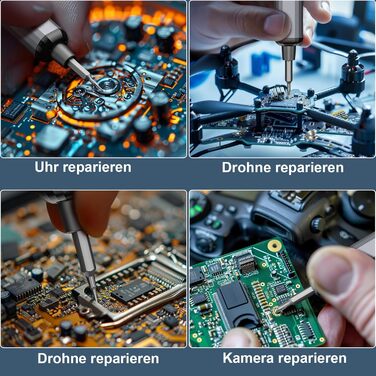 Набір мініатюрних електричних викруток 72 в 1 - прецизійний акумуляторний набір для ремонту окулярів, годинників, телефонів, ноутбуків