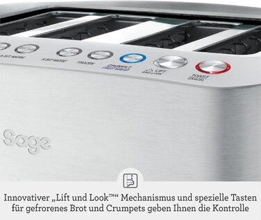 Тостер Sage The Smart Toast на 4 скибки, щіткований алюміній