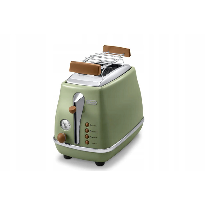 Тостер De'Longhi Icona Vintage CTOV 2103.GR, оливково-зелений, 900 Вт