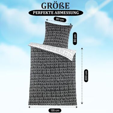 Комплект постільної білизни Kuscheli® 135x200 4 частини, мікрофібра, сертифікат ÖkoTex, дизайн 