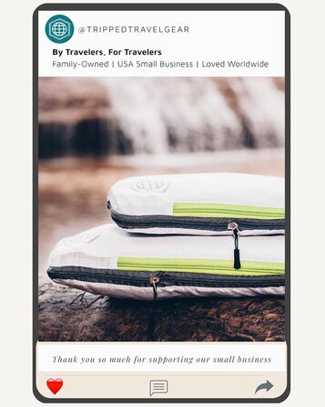 Набір кубиків для пакування TRIPPED Travel Gear: 6 шт. для подорожей, білий та зелений