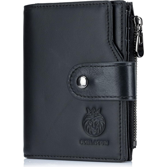 MsiDtsoy Leather Wallet for Men, with RFID Protection, Genuine Leather Wallet for Men, Wallet, Purse, Leather Wallet in Portrait Format, Vintage Genuine Leather Wallet with Gift Box