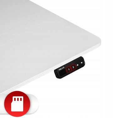 Електричний стіл з регулюванням висоти Hell's Chair White, 120x60 см