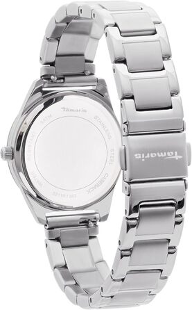 Годинник Tamaris для жінок - Спортивний та елегантний годинник з ремінцем 30 мм (срібло / світло-блакитний, кристали Zirkonia)