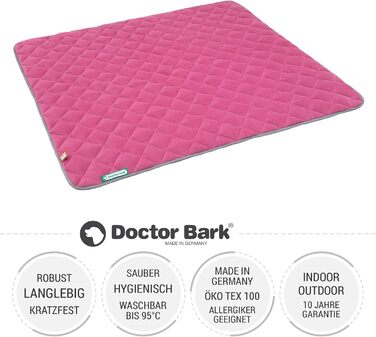 Підстилка для собак Doctor Bark: флісова двостороння підстилка для великих собак. Міцна, м'яка, легко періть до 95°C. Підходить для дому та вулиці (Бежевий/Зелений). Розмір XL (120x100 см), також у кольорі Рожевий/Світло-сірий