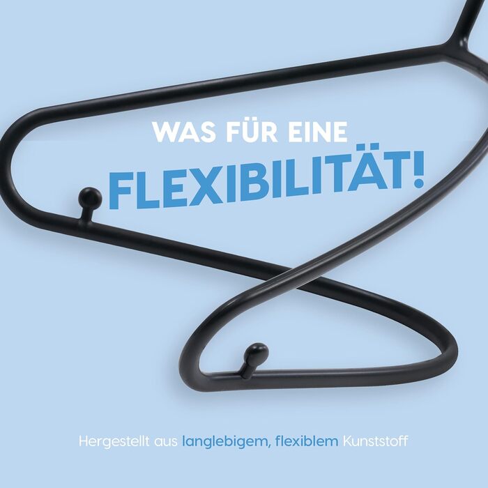 Набір з 30 чорних вішалок для одягу Iris Ohyama CHM-39, 39 см, пластик
