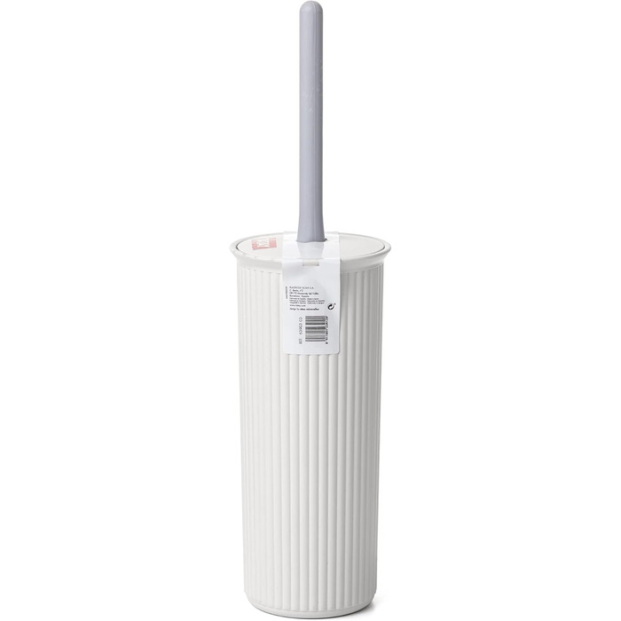 ТАТАЙ Щітка для унітазу | Компактний дизайн | Без BPA, пластик, 9,5 x 9,5 x 39,5 см, колекція Baobab, білий колір