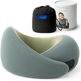 Подушка для шиї Ostrichpillow Go з Memory Foam, ергономічний дизайн 360º, для подорожей, з чохлом з модалю (Forest Snooze)