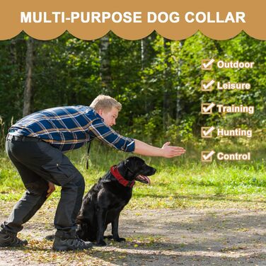 Тактичне нашийник для собак з ручкою, великий, зелений. Міцний, регульований, з металевою застібкою. Нашийник з нейлону з неопреновою підкладкою. XL, червоний