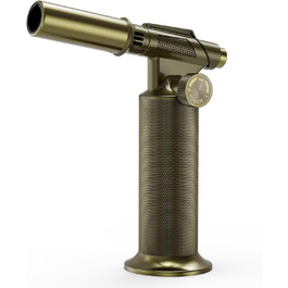 Бутан-пальник Flambierbrenner: кухонна лампа з регулюванням кута на 90°, безпечним закриттям та регульованою полум'ям для паяння (зелений та чорний)