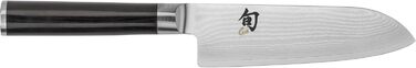 Японський кухонний ніж KAI Shun Classic Santoku 14 см, дамаск, 32 шари, VG-MAX, 61 HRC, пакка, Японія