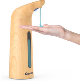 Greatmay Automatic Soap Dispenser - Touchless, Battery-Powered, 300ml/400ml Capacity, Adjustable Settings, IPX6 Waterproof for Bathroom & Kitchen