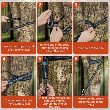 Гамак подвійний XXL 300x200 см: складаний, ультралегкий, для кемпінгу, саду, подорожей (помаранчевий)