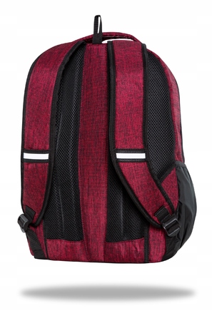 Багатовідсіковий шкільний рюкзак CoolPack, чорний з червоним, 27 л