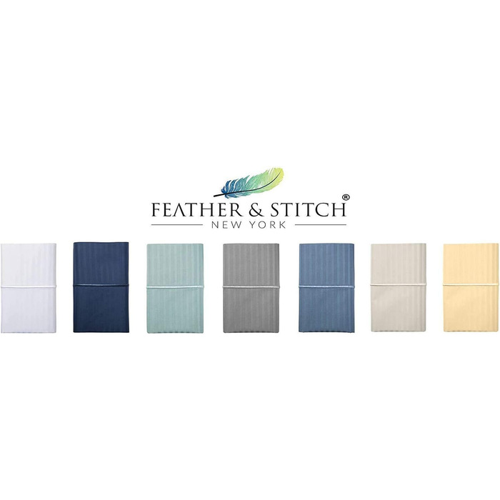 Набір постільної білизни Queen-Size Feather & Stitch: 3 предмети, 100% бавовна, щільність 500, бежевий колір