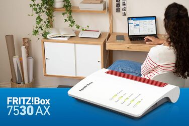 Роутер AVM FRITZ!Box 7530 AX Wi-Fi 6 (DSL/VDSL, Mesh, DECT, для Німеччини, відновлений)