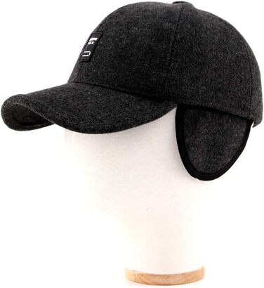 Зимові шапки Gisdanchz 7-7 1/2 з відкидними навушниками, унісекс для роботи та спорту на відкритому повітрі (Чорний)