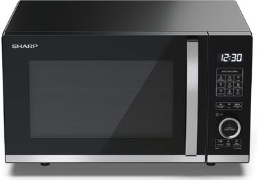 Мікрохвильова піч SHARP YC-MS252AE-B: 20 літрів, 900W, гриль, чорний колір
