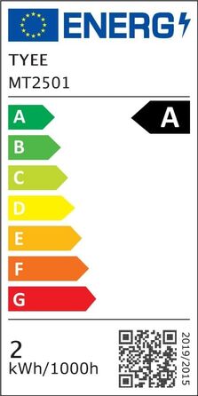 Бездротова LED-лампа TYEE настільна з регулюванням яскравості, акумуляторна, тепле світло 2200-3000K, USB-C, водонепроникна IP54, чорна