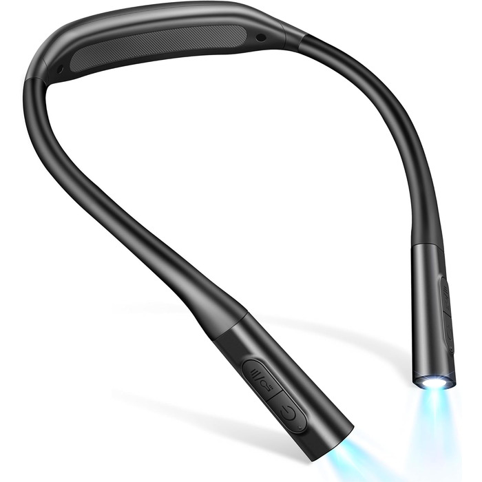 Glocusent Лампа для читання на шиї з 100 годин освітлення, захищає зір | Регульована колірна температура та 5 рівнів яскравості, легка лампа для ліжка, шиття, ремонту