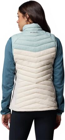 Жіночий жилет Columbia Powder Pass 3 Hybrid Puffer Vest - теплий та зручний (XL, Dark Stone, Crushed Blue)