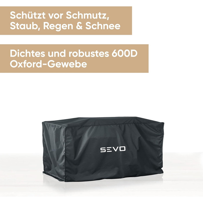 Чохол для гриля SEVERIN SEVO GT, водонепроникний, 600D Оксфорд, чорний, для SEVERIN SEVO SMART Control GT