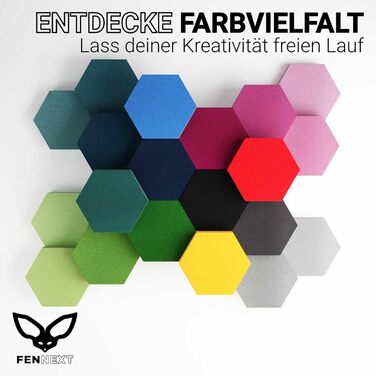 Акустичні панелі-поглиначі шуму Hexagon 3D (8 шт.), настінні гексагональні панелі для звукоізоляції, градієнт Green Shades / Sunny Shades, виготовлено в ЄС