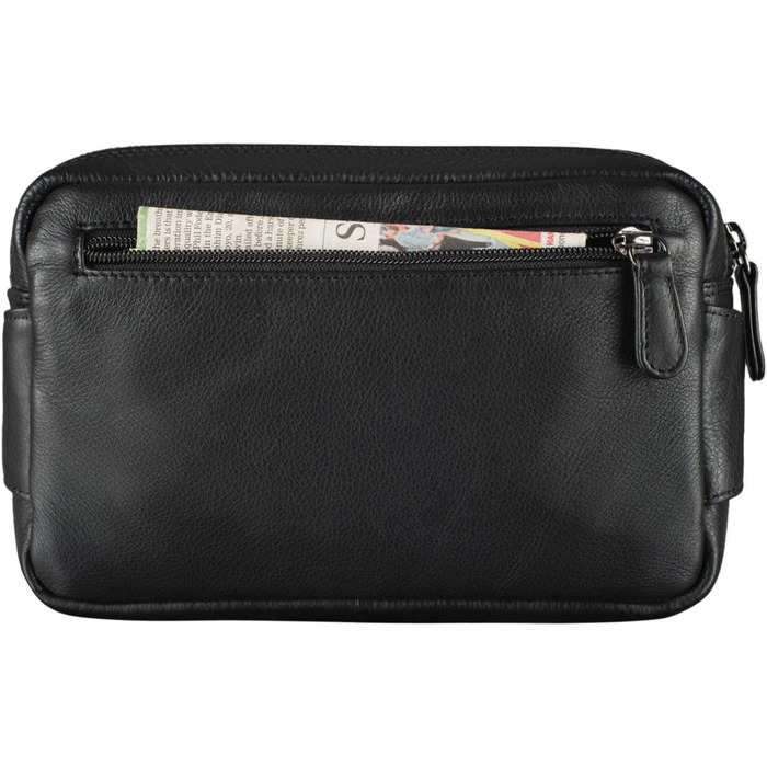 STILORD Сумка на пояс з екошкіри Vintage для чоловіків, жінок та дітей. Сумка через плече, на пояс, для подорожей, фестивалів, спорту. Чорний колір