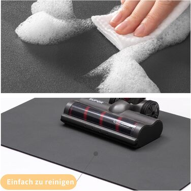 Підкладка під миску для кота JanYoo 50x35 см, вологостійка, неслизька, сіра/фіолетова