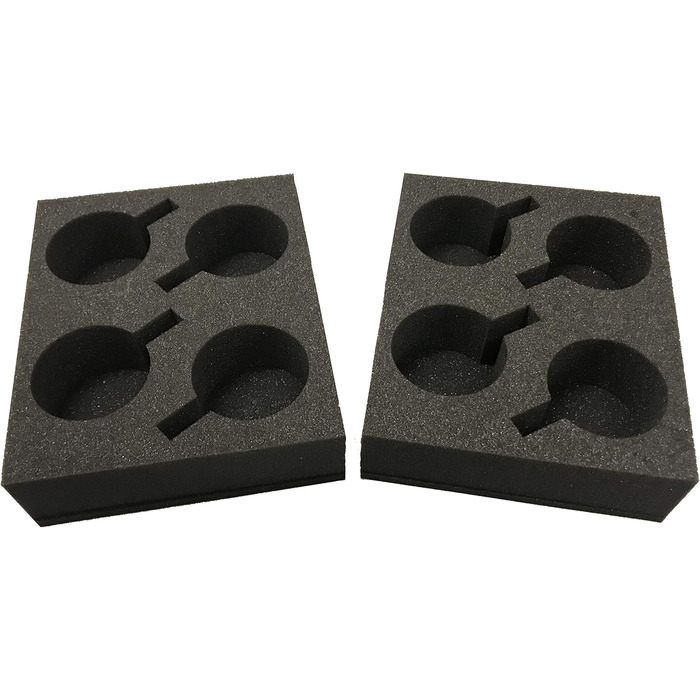 MC-CASES 2 Cup Holders Glass Holders Drink Holders - Space for up to 8 pieces - Foam for Camping Caravans RVs Boats Ships