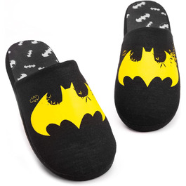 Тапочки DC Comics Batman для чоловіків, Dark Knight, логотип, чорні, 43/44 EU